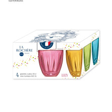 Lily Szklanki Kolorowe 4 szt. 250 ml
