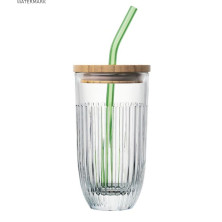 Ouessant Szklanka ze Szklaną Słomką i Pokrywką 400 ml