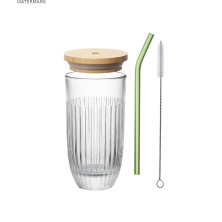 Ouessant Szklanka ze Szklaną Słomką i Pokrywką 400 ml