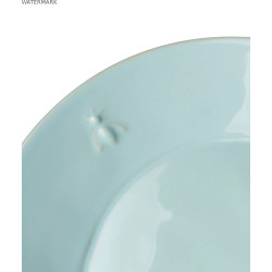 Abeille Talerz Obiadowy Ceramiczny Błękitny