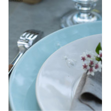 Abeille Talerz Obiadowy Ceramiczny Błękitny