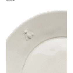 Abeille Talerz Obiadowy Ceramiczny Kremowy
